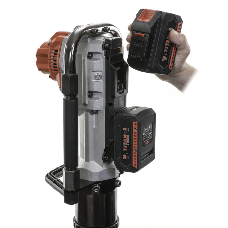 Electric Post Driver for Residential Use | 40V Battery | Dual 4AH Batteries | 2.5" Diameter | Titan