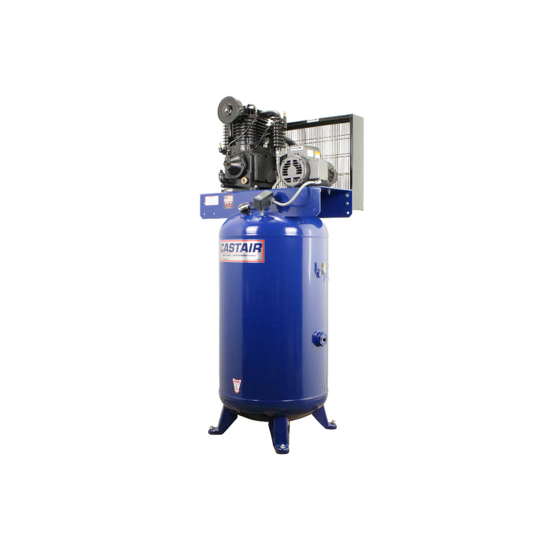 80 Gal. Vertical Air Compressor | 5HP 1-Phase | 18.1 CFM @100 PSI | Two-Stage Cast Iron Pump | Castair