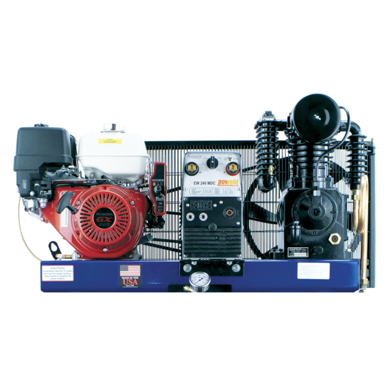 30 Gal 3-in-1 Compressor Generator Welder Combo for Construction Equipment | Honda GX390 | 19.7 CFM | 5000W | Castair