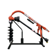 BEFCO MOLE post hole digger with orange boom and black auger, ideal for professional fence work.