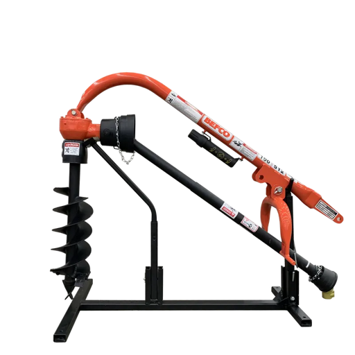 BEFCO MOLE post hole digger with orange boom and black auger, ideal for professional fence work.