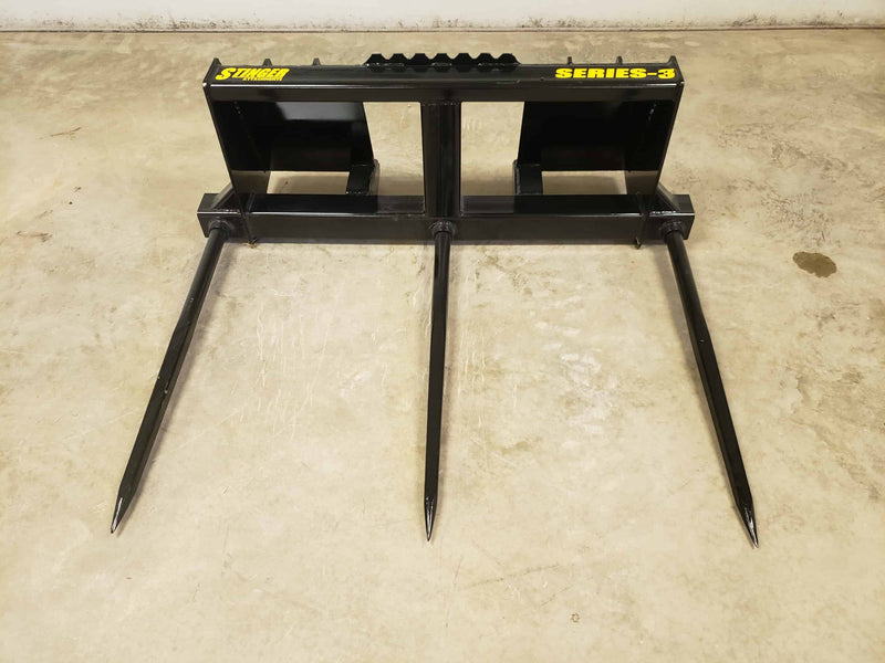 Bale Spears Skid Steer Attachment