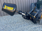 Stinger Attachments cement mixer on a john deere skid steer