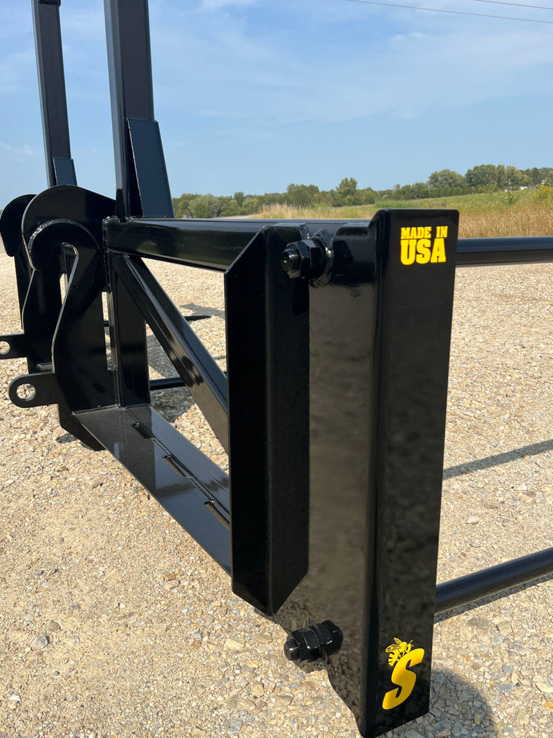 Wheel Loader Bale Spear – Series 5XD (BS5-3XD) 3 Bale or (BS5-5XD) 5 Bale Large Round Bale Mover - Image 4