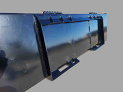 Detailed view of EIP Skid Steer Bucket's back panel, illustrating the sturdy welded joints and structural integrity.