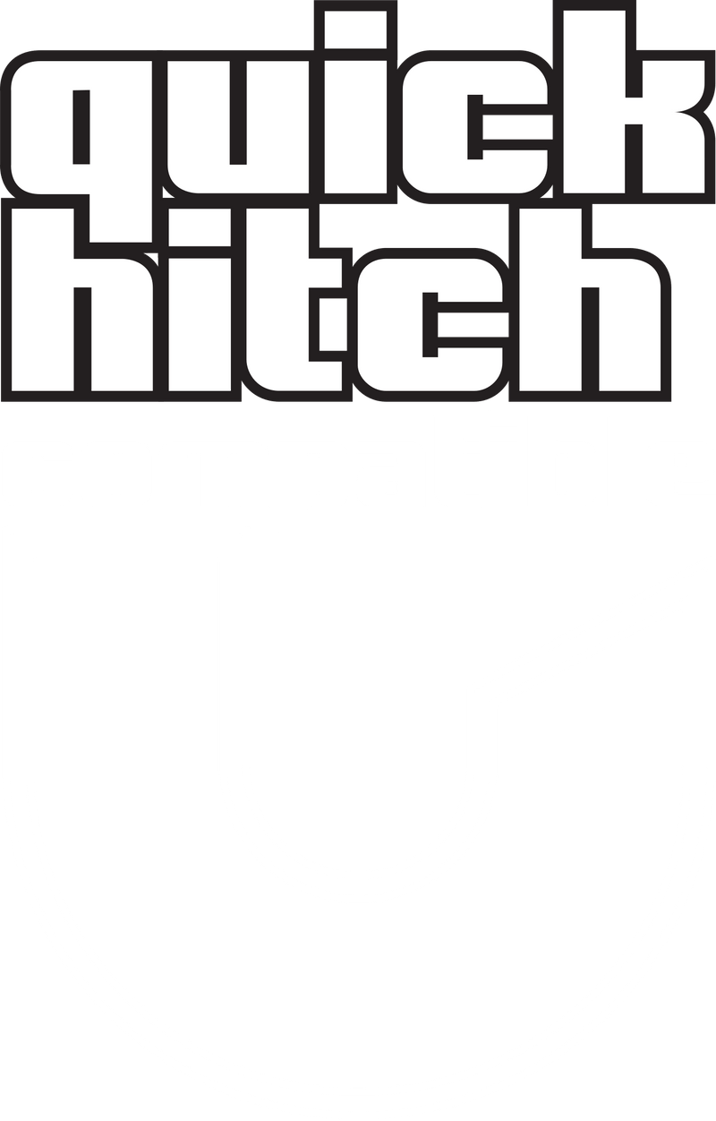 Quick hitch compatible logo in bold white text, highlighting compatibility with BEFCO core aerators.