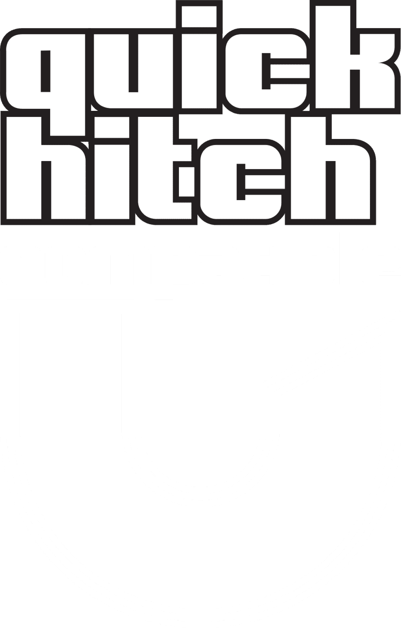 Quick hitch compatible logo in bold white text, indicating easy attachment for BEFCO flail mower on tractors.