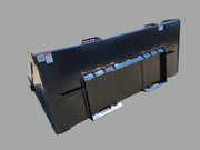 Rear view of XL High Capacity Solid Back bucket showing quick attach frame and reinforced steel structure.