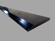 Close-up of the double bevel design on the cutting edge, showcasing smooth, durable high-grade steel finish.