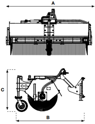 Skid Steer Angle Broom Attachment – Professional Sweeping for Parking Lots and Job Sites