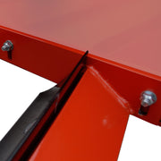 Detailed view of BEFCO scraper's bolt-on blade design for easy maintenance and replacement.