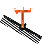 Illustration of BEFCO Landscape Rake's adjustable angle feature, emphasizing versatility in use.