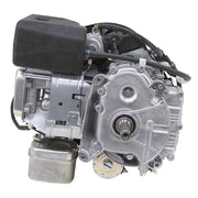 Rear view of the Briggs & Stratton engine on the BEFCO mower, highlighting its durable construction and features.