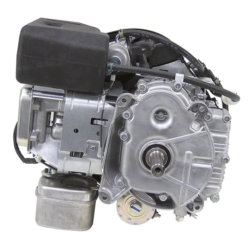 Rear view of the Briggs & Stratton engine on the BEFCO mower, highlighting its durable construction and features.