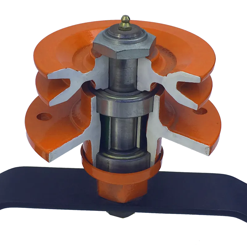 Cross-section of BEFCO CYCLONE C30 spindle assembly, showcasing axial grease fittings for easy maintenance.