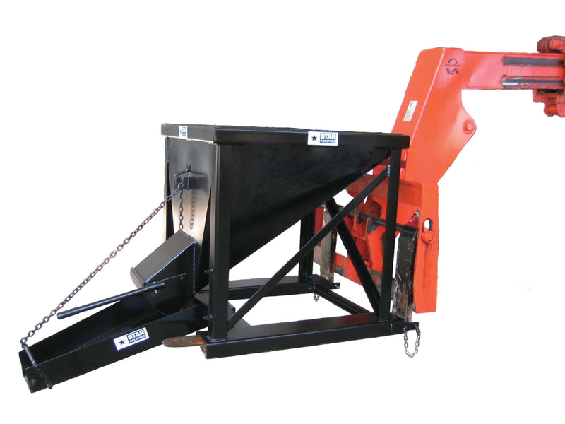 Concrete Hopper for Forklift | 3/4 Cubic Yard | 30" Swivel Chute | Manual Discharge | Star Industries