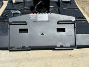 Quick attach view of a skid steer brush cutter