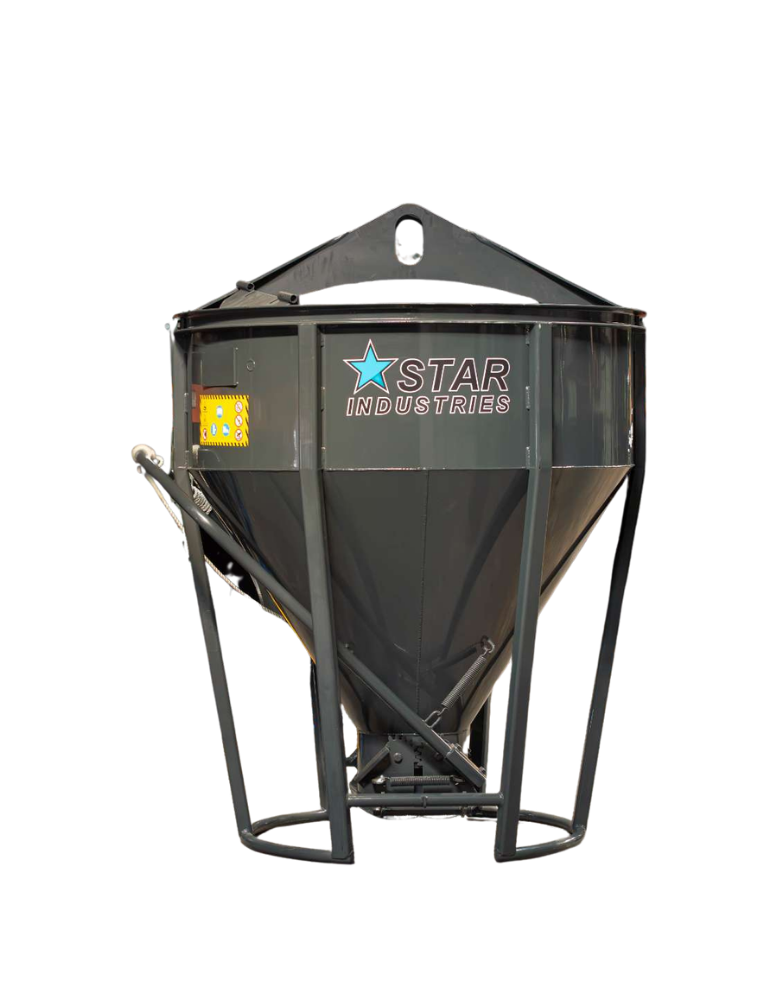 Concrete Bucket for Crane | 1.96 cu yd | 8,598 lb Capacity | ASME Compliant | Star Industries