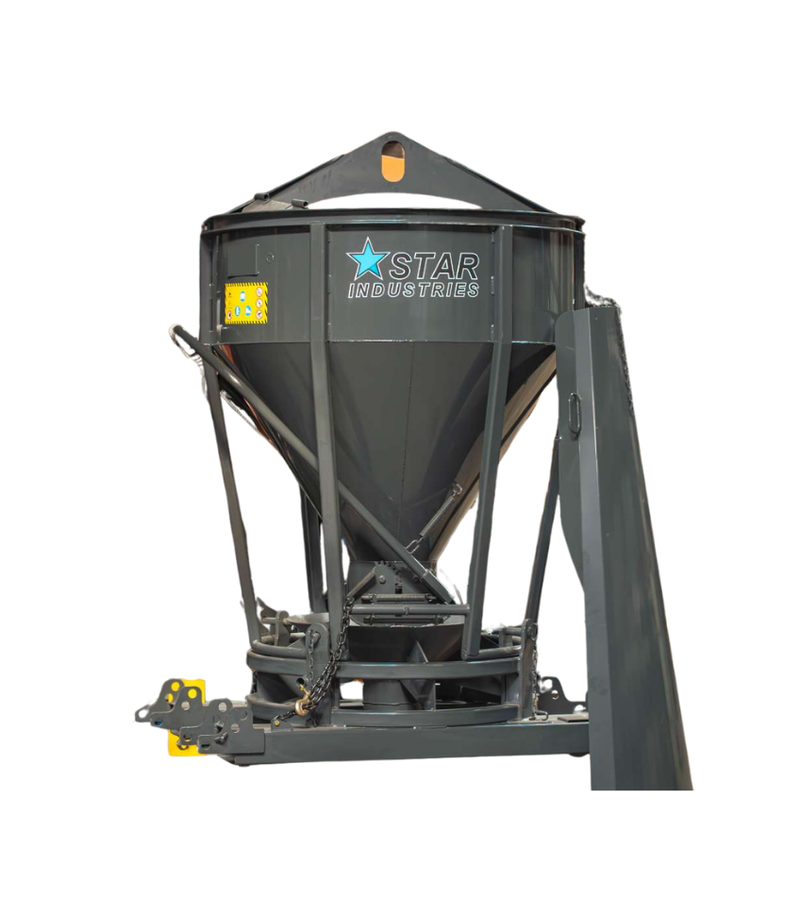 Concrete Bucket for Crane | 1.96 cu yd | 8,598 lb Capacity | ASME Compliant | Star Industries
