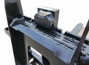 Close-up of the welded joints on the Skid Steer Brick Guard Fork Frame, emphasizing its heavy-duty construction and reliability.