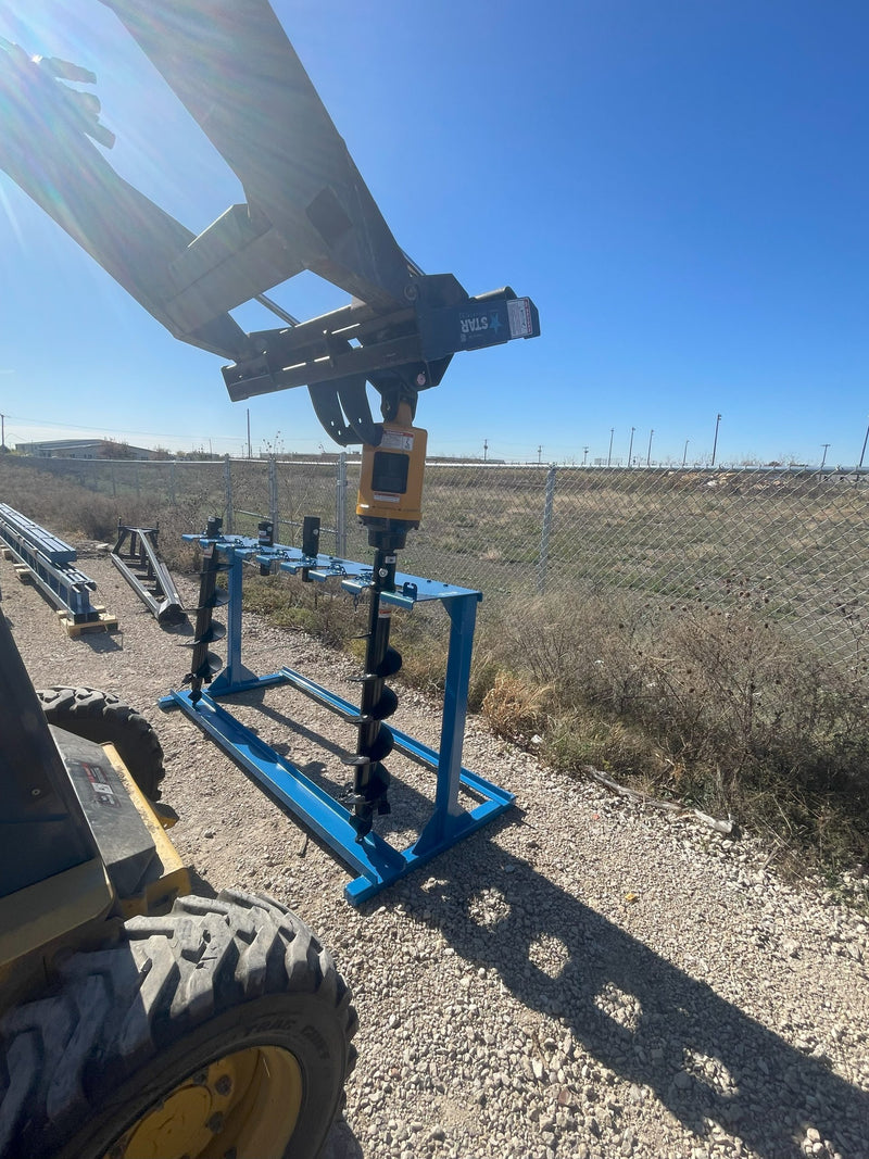Auger Rack for Skid Steer | Heavy-Gauge Steel | Star Industries