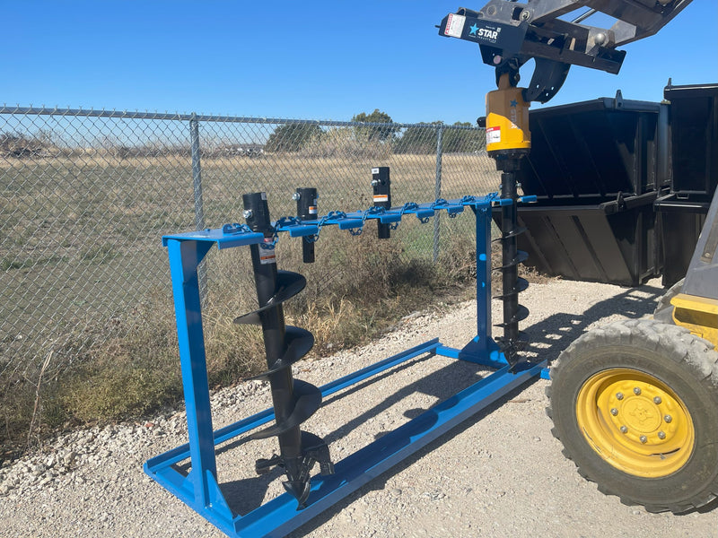 Auger Rack for Skid Steer | Heavy-Gauge Steel | Star Industries