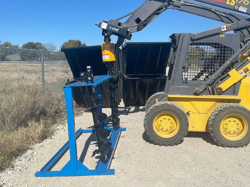 Auger Rack for Skid Steer | Heavy-Gauge Steel | Star Industries