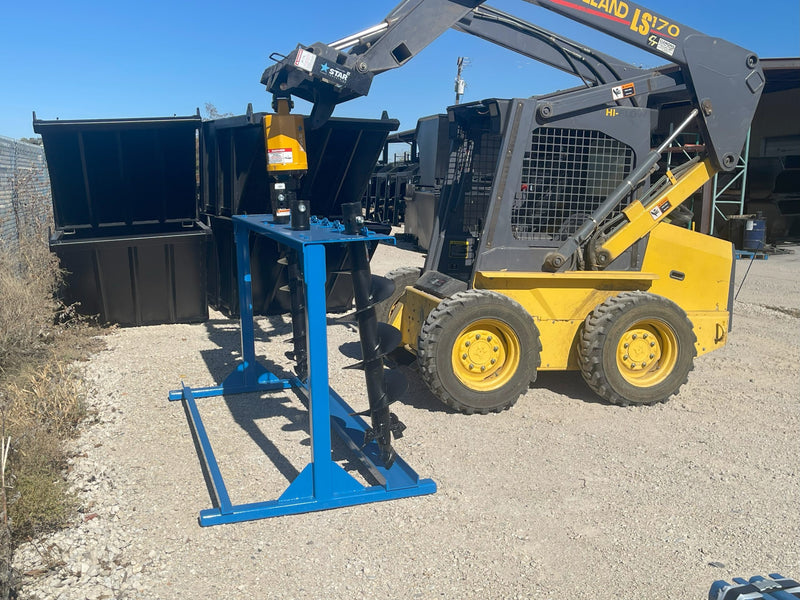 Auger Rack for Skid Steer | Heavy-Gauge Steel | Star Industries
