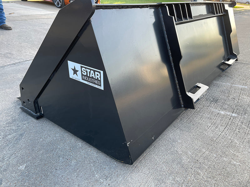 Extreme Duty Skid Steer Bucket for Skid Steer | 72"-96" | AR400 Wear Plates | Reinforced Construction | Star Industries