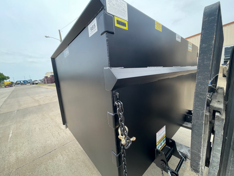 Trash Hopper for Forklift | 5′-7′ | 3/16" Steel | Universal Fork Pocket | Star Industries