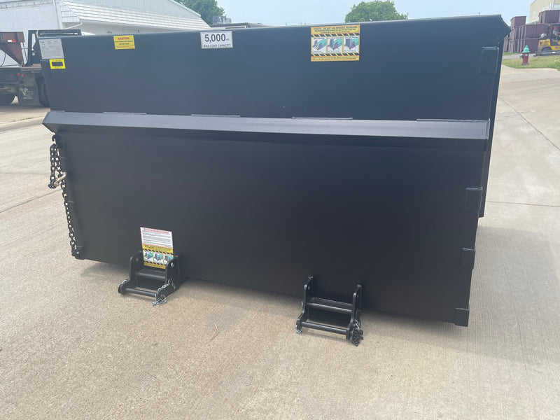 Trash Hopper for Forklift | 5′-7′ | 3/16" Steel | Universal Fork Pocket | Star Industries