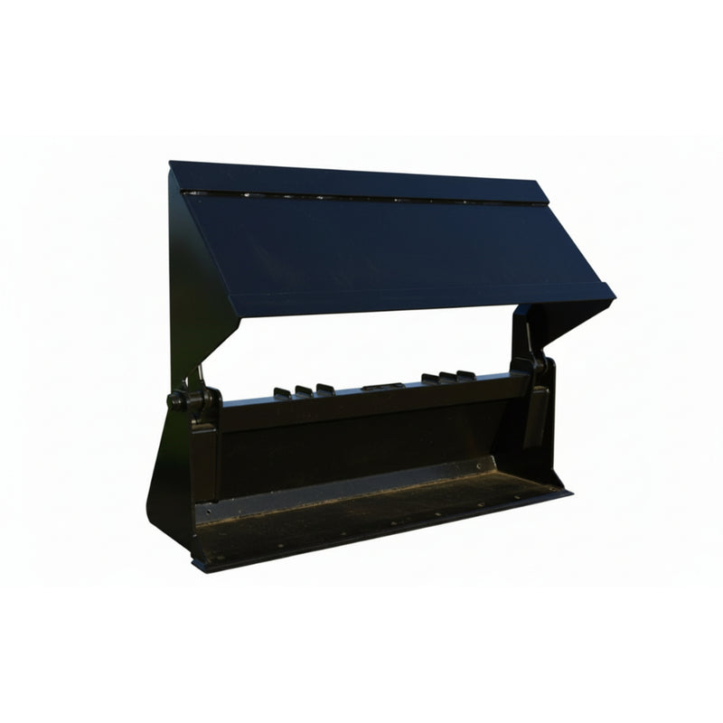 4-in-1 Bucket | Skid Steer Attachment | Hydraulic | 1/2" Steel Side Plates | 3/4" x 6" Cutting Edge | Reversible Double Edge | With or Without Teeth | Quick Attach | 60"–96"