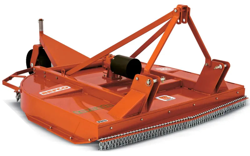 BEFCO TORNADO RHD rotary cutter from rear angle, showcasing durable design and chain shielding.