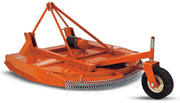 Side view of BEFCO TORNADO RHD rotary cutter, highlighting robust construction and protective chain shields.