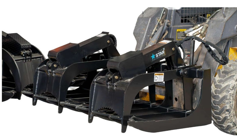 Root Grapple for Skid Steer | 66"-84" | Independent Hydraulics | Heavy-Duty Steel | Star Industries