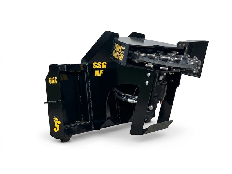 Stump Grinder for Skid Steer | 25" Cutting Wheel | Cuts 8" Below Grade | Stinger Attachments