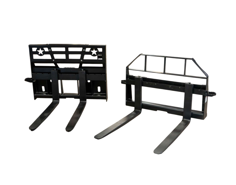 Pallet Forks for Skid Steer | 42"-48" | Class 2 Compatible | Heavy-Duty Steel | Star Industries