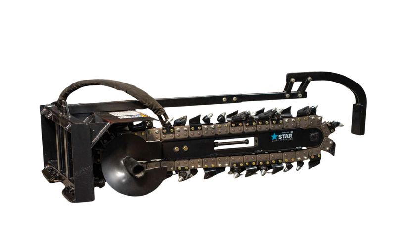 Trencher for Skid Steer | 48" Capacity | 15" Auger | Star Industries