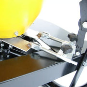 BEFCO spreader’s gate mechanism, featuring stainless steel components for precise flow control and durability.