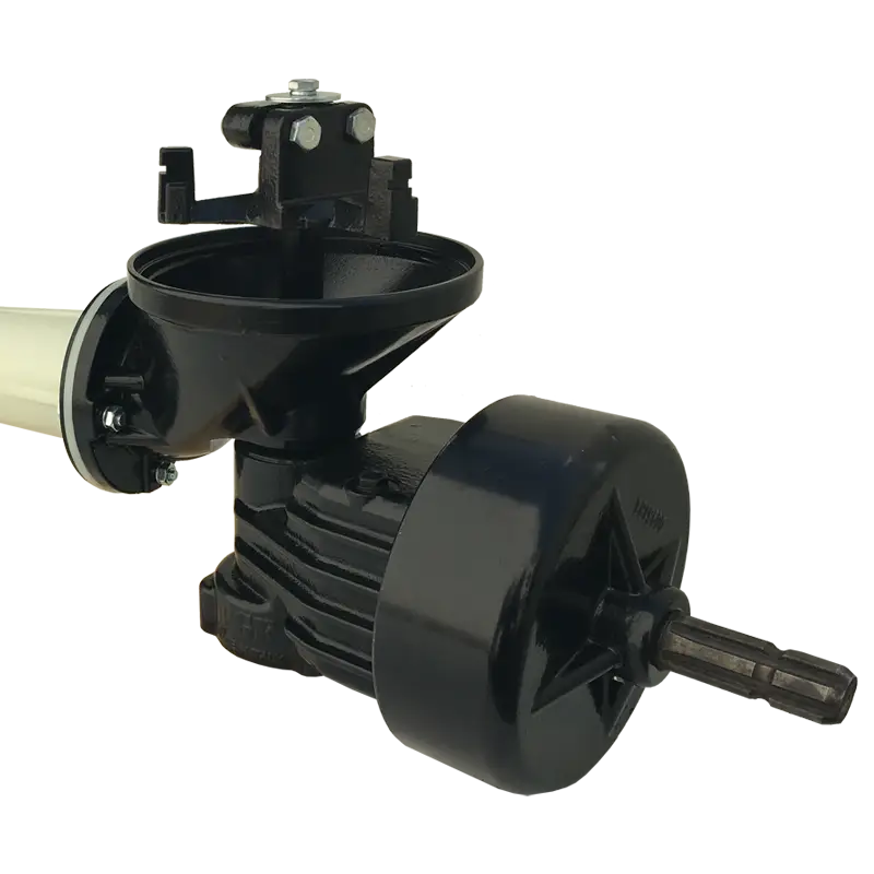 Close-up of BEFCO Turbo-Hop 303 gearbox, featuring heavy-duty cast iron construction for durability.