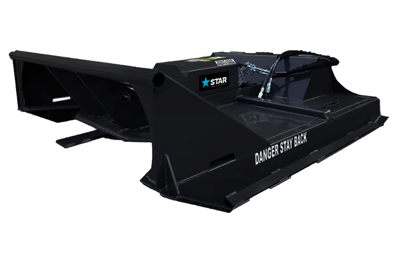 Brush Cutter for Skid Steer | 72" Width | 6" Max Cut | 100 HP Gearbox | Star Industries