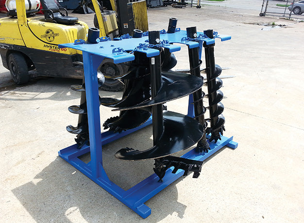 Auger Rack for Skid Steer | Heavy-Gauge Steel | Star Industries