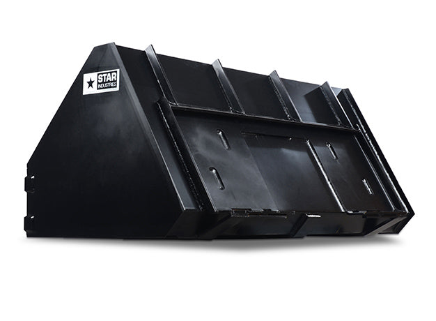 Concrete Placement Bucket for Skid Steer | 1/2-3/4 cuyd | Reinforced Steel | Adjustable Chute | Star Industries