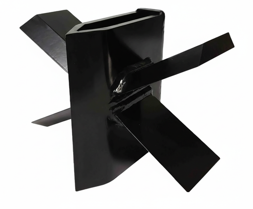 6-way log splitter wedge attachment with black welded steel construction, designed for hydraulic log splitters.