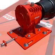 BEFCO CYCLONE FLEX mower's cast iron pulley, demonstrating its strength and balanced design for smooth operation.