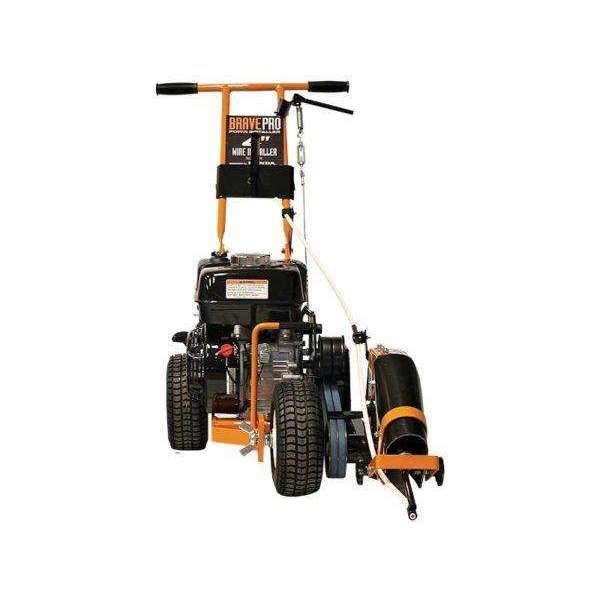 Wire Pow'r Installer for Turf | 2-4 Inch Depth | Honda GX-160 Engine | Tungsten Carbide Points | Brave