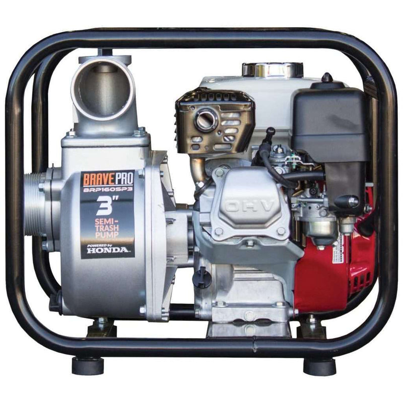 4 Inch Semi-Trash Water Pump for Dewatering | 259 GPM | Honda GX160 Engine | Brave