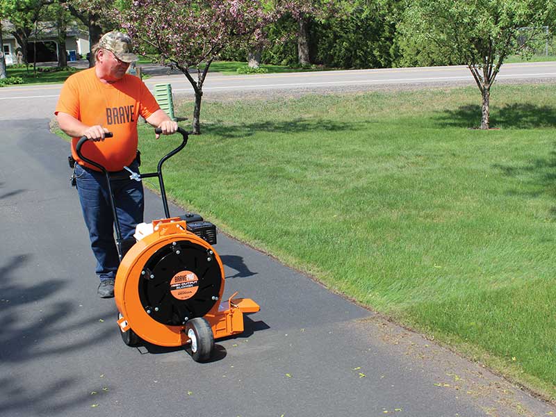 Brave Pro Walk Behind Leaf Blower for Commercial Landscaping | 2500 CFM | Honda GX270 | Brave