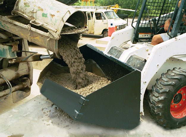 Concrete Placement Bucket for Skid Steer | 1/2-3/4 cuyd | Reinforced Steel | Adjustable Chute | Star Industries