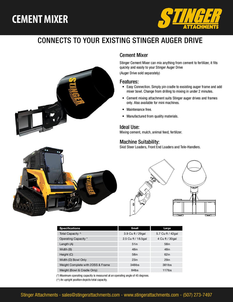 Tractor Cement Mixer Attachment – Professional On-Site Concrete Mixing